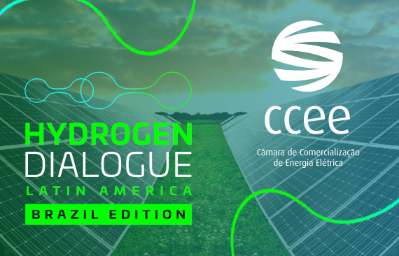 Logo da CCEE e Evento Hydrogen Dialogue