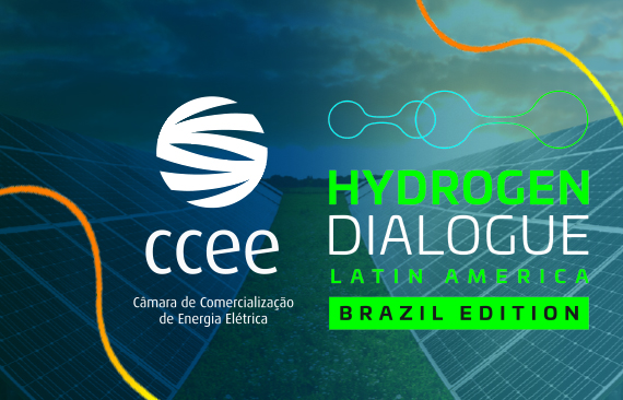 logo da CCEE e do evento Hydrogen Dialogue