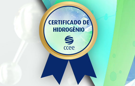 Imagem destaca o selo do Certificado de Hidrogênio