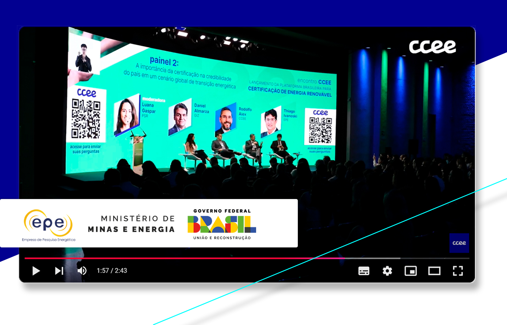 imagem de player do youtube do evento de certificação de energia