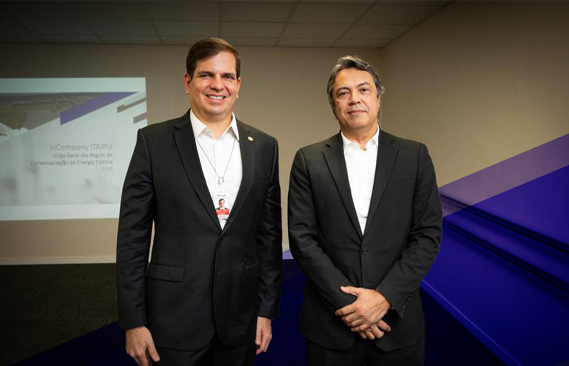Presidente do Conselho de Administração da CCEE, Alexandre Ramos, e o Diretor financeiro executivo da Itaipu, André Pepitone