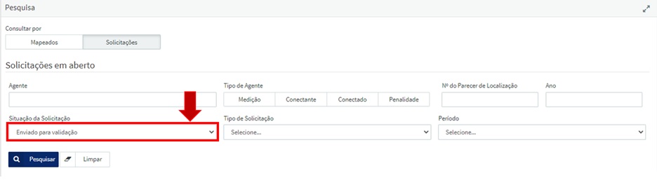 Tela SCDE - validação contraparte mapeamento de ponto