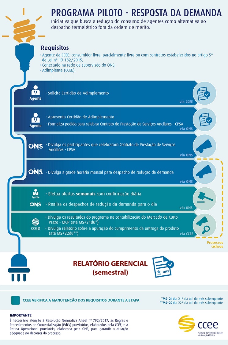 Infográfico - Programa Piloto de Resposta da Demanda